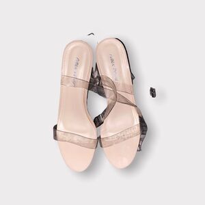 Public Desire Clear Sandals Size 7
